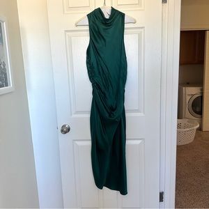 Banana Republic 100% Silk Emerald Dress